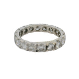 Vintage Solid Platinum 2.16ctw Round Brilliant Diamond 3.6mm Wide Eternity Band