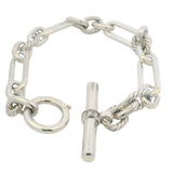 David Yurman 925 Sterling Silver Lexington 0.24ctw Diamond Toggle Bracelet 8"