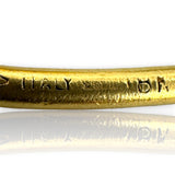 Vintage 1970-90s GUCCI 18kt Solid Yellow Gold and Black Enamel 33.4g Jockey Key Chain Made in Italy
