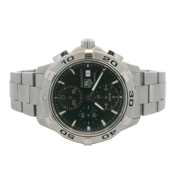 Tag Heuer Aquaracer 42mm Chronograph Black Dial Steel Watch