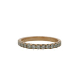 Solid 18kt Yellow Gold Half-Eternity 0.39ctw Diamond Stackable Band Ring Size 6