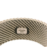 Tiffany & Co 925 Sterling Silver Somerset Collection 9.5mm Firm Mesh Ring Size 10