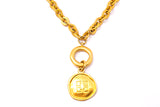 Vintage Givenchy Logo Matte Anchor Link 2 Strand Chain Gold Tone 16.5" Necklace