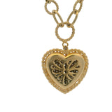 EFFY D'Oro Solid 14kt Yellow Gold and Pavé Diamond Cluster 0.75ctw Heart Pendant Necklace 21.5"