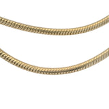 Pandora Moments Solid 14kt Yellow Gold Snake Chain Necklace with Round Clasp 17.5"