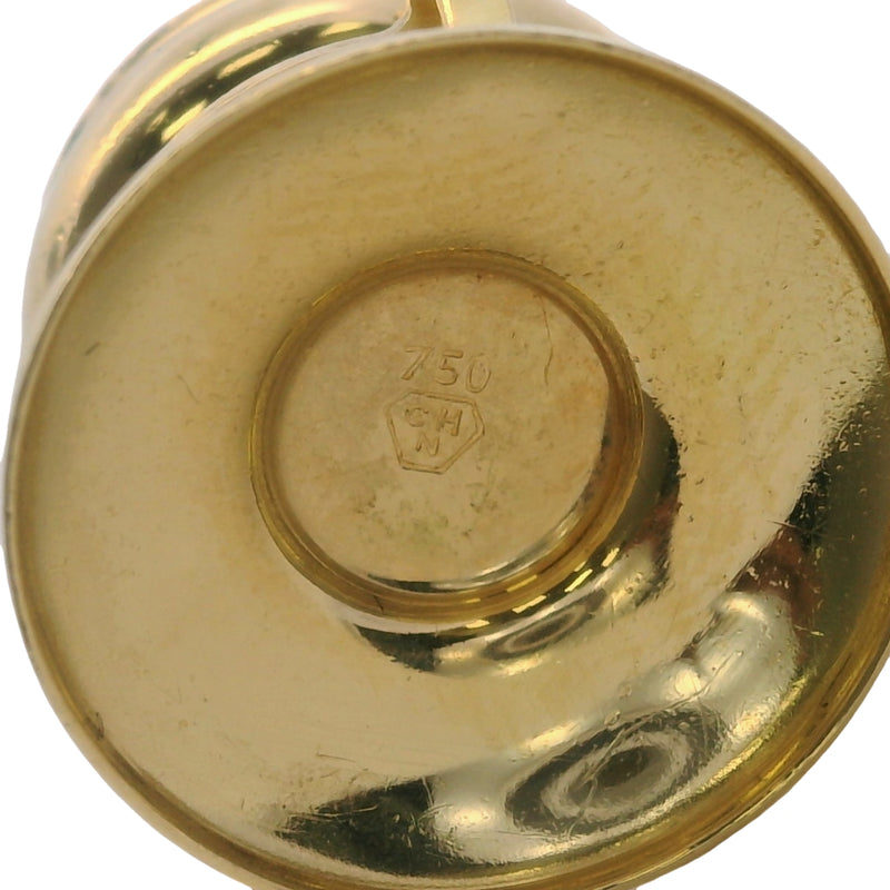 Vintage Solid 18kt 750 Yellow Gold 3D Fondue Pot Traditional Dangle Charm