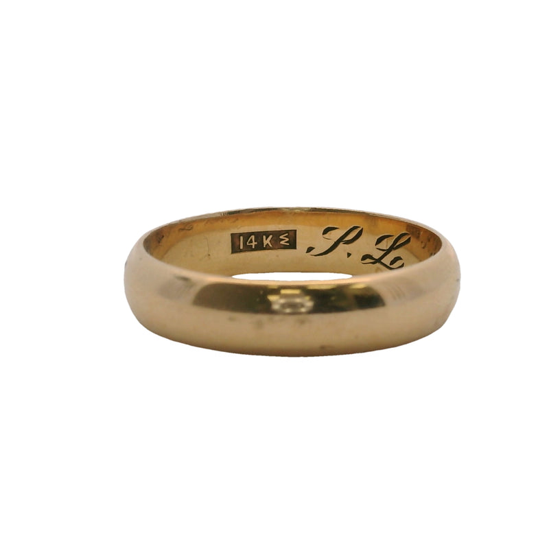 Wood & Sons 1915 14kt Yellow Gold 4.6mm Wedding Band Size 8.5