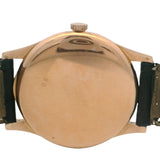 Antique Rolex Ref 80 Cal 1600 33mm Silver Dial 18K Gold Case Leather Band