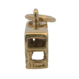 Vintage Solid 14kt Yellow Gold Double Decker Tour Bus Vehicle Dangle Charm