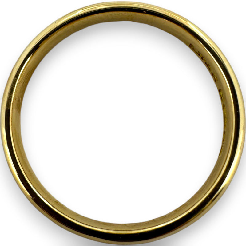 Vintage 1986 18kt Solid Yellow Gold London Hallmarked Wedding Band Ring By LW & S Size 6.75