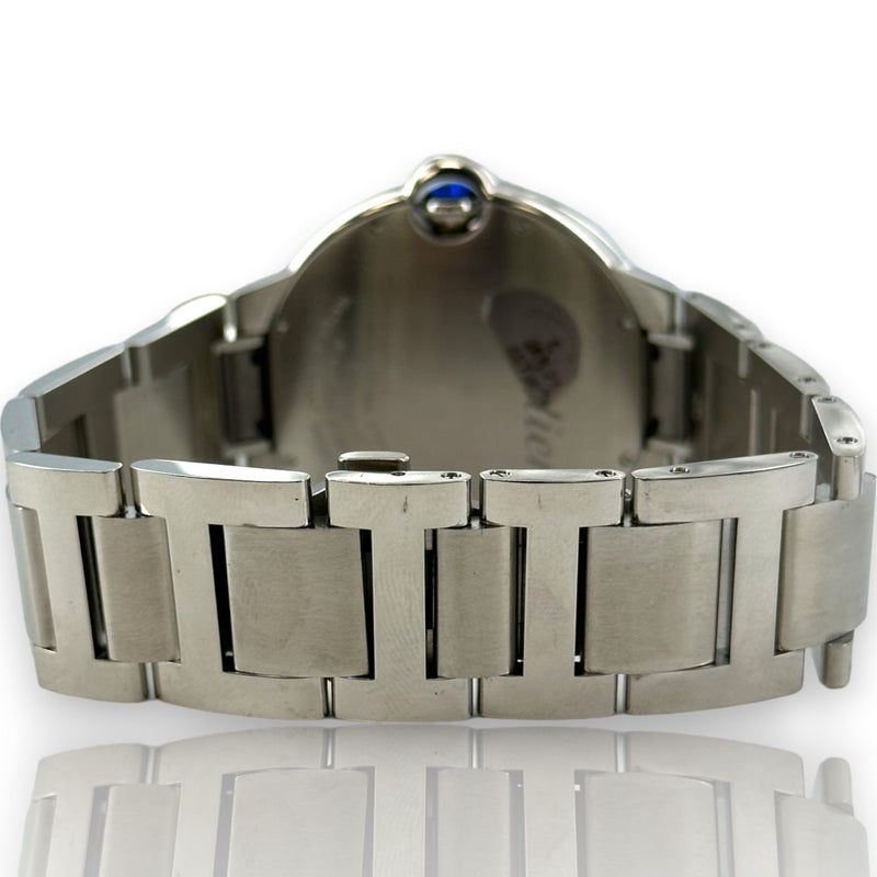 Cartier 3765 Ballon Bleu Date 42mm WSBB0049 Stainless Steel Watch B&P