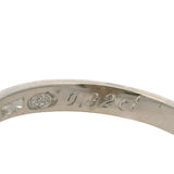 Vintage Solid 18kt White Gold 0.32ctw Diamond and 1.08ctw Opal Cluster Cocktail Ring Size 7