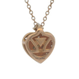Le Vian Solid 14kt Rose Gold and White and Brown Diamond Heart Pendant Necklace 18.5"