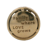 Pandora Rare Retired 14kt Yellow Gold Family Roots Tree Spacer Slider Charm