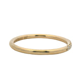 14kt Yellow Gold Dainty 1.6mm 6 Diamond "Pa' Siempre" "Forever" Band Ring Size 6