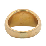 Gratas Solid 18kt Yellow Gold Dome Ring with Intaglio Glass Ostrich Signet Size 8
