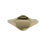 Norbu Solid 14kt Yellow Gold 8mm Circle Blank Signet Ring Size 4