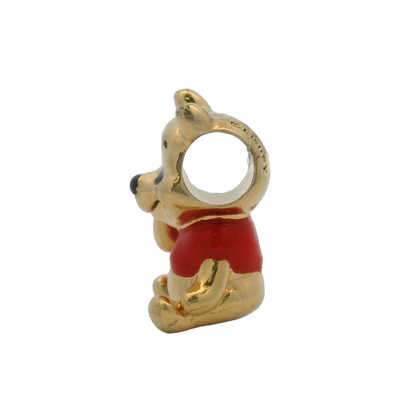 Charm espaciador de Winnie The Pooh de Pandora x Disney en plata de ley 925 bañada en oro de 14 kt