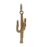 Vintage Solid 14kt Yellow Gold Cactus Desert Western Dangle Charm