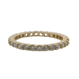 Solid 14kt Yellow Gold and CZ Cubic Zirconia Eternity Band Ring Size 6