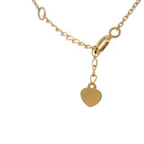 Solid 18kt Yellow Gold and Cabochon Jade Graduated Curve Pendant 18" Necklace