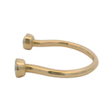 Solid 14kt Yellow Gold Dual Diamond 0.30ctw Horseshoe Wrap "Floating" Diamonds Ring Size 4