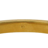 Antique Victorian Solid 18kt Yellow Gold Hinged 6.5" Bangle with Pearls, Rubies, and Diamonds