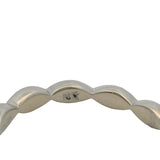Brilliant Earth Solid 18kt White Gold and Diamond Scalloped Milgrain Eternity Band Ring Size 6