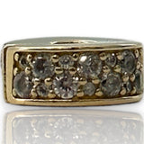 Pandora Solid 14kt Yellow Gold Clear Pave Clip Spacer Charm with CZ Cubic Zirconia Stones Pendant ALE 585