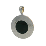 Bulgari Solid 18kt Yellow Gold Steel Nephrite Onyx Reversible Bvlgari Pendant