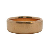 Solid 14kt Rose Gold Beveled Edge 6mm Stackable Wedding Band Ring Size 5.5