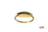 Alexis Bittar Marquis Pave Collection Blue Gray Sapphire Womans 18K 750 Solid Gold Ring