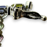 Multi-Color 14ctw Sapphires & Diamonds Wide Tennis Bracelet 14kt White Gold