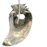 Seman's 925 Sterling Silver Eye of Ra/Horus Large Drop Hook Earrings