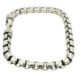 Retired David Yurman Solid 925 Sterling Silver Box Chain 9" 7mm Bracelet