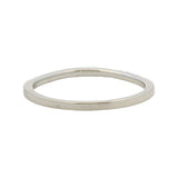 Solid 14kt White Gold and 0.11ctw Diamond Half-Eternity Thin Band Ring Size 7