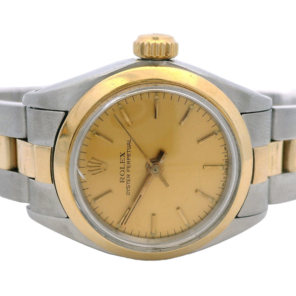 Rolex 6718 Oyster Perpetual 24mm Steel & Gold Watch