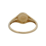 Norbu Solid 14kt Yellow Gold 8mm Circle Blank Signet Ring Size 4