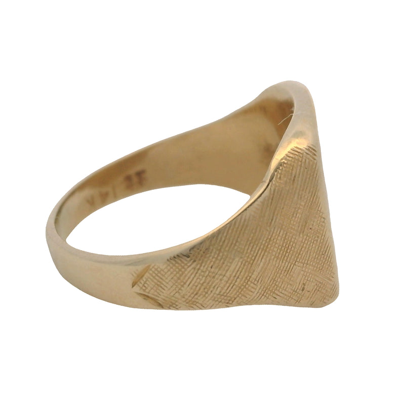 Vintage 1920-30s Solid 14kt Yellow Gold Engraved "MCE" Signet Pinky Ring Size 3