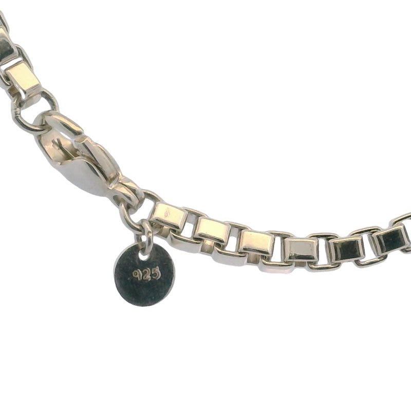 Tiffany & Co Venetian Link 925 Sterling Silver 7.5" Box Chain Bracelet