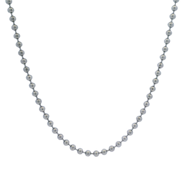Tiffany & Co 925 Sterling Silver Beaded Ball 34" Chain Necklace