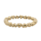 Pandora Solid 14kt Yellow Gold Forever Love Band of Hearts Ring Size 7