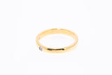 UnoAErre Diamond Solitaire Domed Band 18K 750 Yellow Gold Ring Size 11