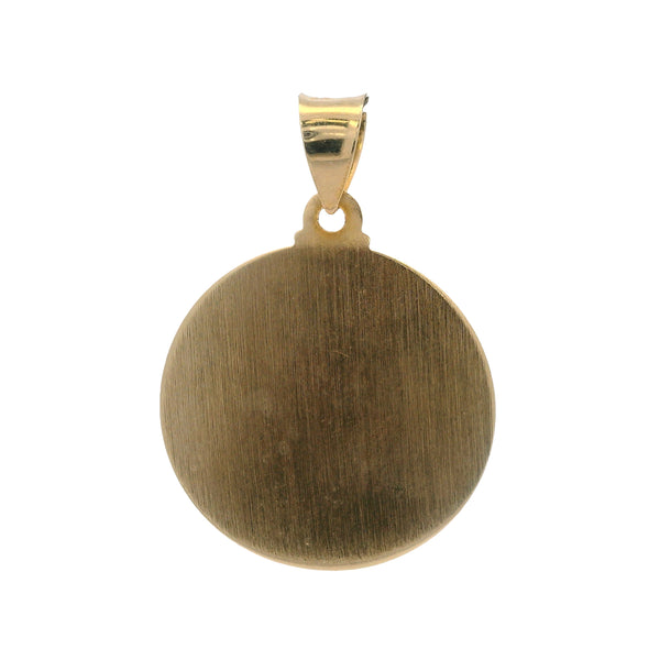 Solid 14kt Yellow Gold Jesus Christ Crown of Thorns Medallion Necklace Pendant