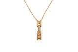 Tiffany & Co Three Diamond Atlas Pendant 18K 750 Rose Gold 16.25" Necklace