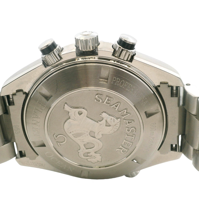Omega Seamster Planet Ocean 600m 22105000 44.5mm Chronograph Steel Watch
