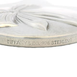 Vintage Tiffany & Co 925 Sterling Silver Bow Ribbon Portable Pocket Hand Mirror