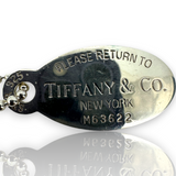 Return to Tiffany & Co 925 Sterling Silver Dog Tag Beaded Chain 34" Necklace Pendant Charm