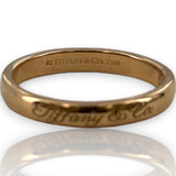 Tiffany & Co Tiffany Notes Collection 18kt Rose Gold 2.7mm Wedding Band with Cursive Script Size 5.5 Ring