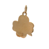 Vintage Solid 14kt Yellow Green Enamel 4 Leaf Clover Good Luck Charm
